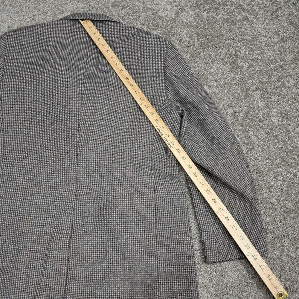 Wentworth Mens Grey Brown Houndstooth Two Button Blazer Sport Coat Jacket - Picture 7 of 10